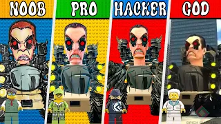 LEGO ART Tank G-Man  - Noob, Pro, Hacker, GOD! | (Skibidi Toilet)