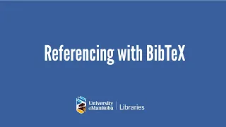 Referencing with BibTeX