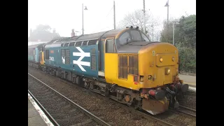 37403 BR Large Logo 'Isle of Mull' arrives & departs Acle with THRASH!!!