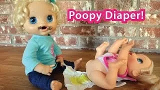 Naughty Baby Alive Feeding And Pooping Video! Part 2! Molly Changes Stinky Diaper!