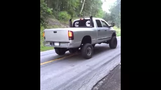 Dodge cummins burnout. Roll Coal!!