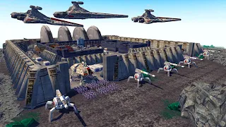 Clone Army MEGA-FORTRESS Joint Legion Defense! - Men of War: Star Wars Mod