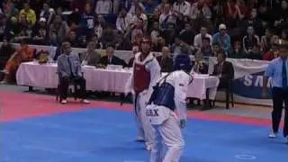 European Taekwondo Qualification Tournament for Beijing Olympic Games Istanbul Male over 80 kg Greece vs Italy Round 3