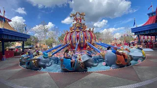 Dumbo the Flying Elephant Full Ride Through Magic Kingdom Walt Disney World