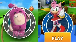 Oddbods Turbo Run Newt vs Sonic Dash Amy - Android, iOS Gameplay