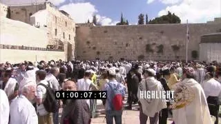 Jewish Priestly Blessing in the Wailing Wall Jerusalem