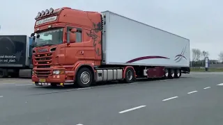 R560 R.J. Schouten aankomst Rijnsburg #scaniav8