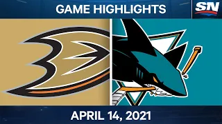 NHL Game Highlights | Ducks vs. Sharks - Apr. 14, 2021