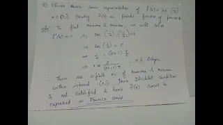 Fourier series / problem on Dirichlet's conditions