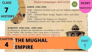 NCERT Class 7 History Chapter 4: The Mughal Empire