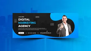 How to Make A Professional Digital Marketing Facebook Cover Design in Photoshop CC 2023