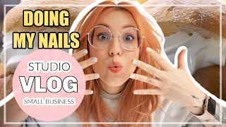 NAIL STUDIO VLOG #10 | Watch me do my nails | Dyson Airwrap tutorial | Eating Swedish Semla!