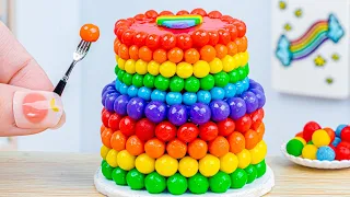 Funny Mini Colorful Cake 🌈 2 Tier Cake Assembly Ideas 😍 Chocolate Cake Decoration Challenge