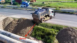 Bury TheTwin Sewer System in Water And Clear The Forest on The RoadASEAN By Dozer in Processing work