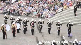 Band of HM Royal Marines School of Music Beat Retreat At Guildhall Square Portsmouth 8th August 2014