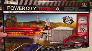 POWER CITY TRAINS "Starter Set" 23 Piece Toy Train Set / Toy Review