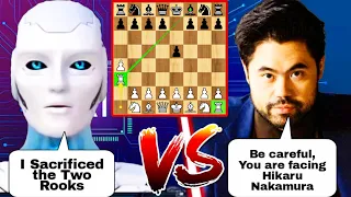 Stockfish Sacrificed his Two Rooks Against Hikaru Nakamura in Hindi | Stockfish Vs GM | Chess | AI