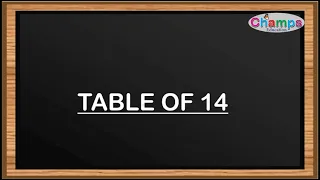 #champseducation Table of 14 | Learn multiplication 14x1=14 | 14 ka pahada |  Table of 14 in English