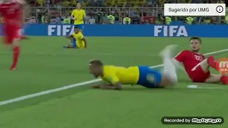 La caída de Neymar JR cuartos de final Rusia 2018