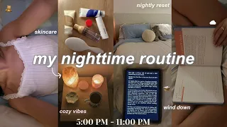 MY NIGHTTIME ROUTINE 🧸🧺 productive habits + self care girl therapy + cozy unwinding