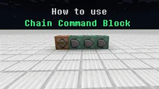 How to use Chain Command Block|Minecraft
