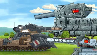 TOO MANY MONSTERS! Ratte VS Steel Geese - Cartoons about tanks