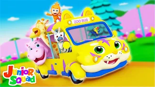 Wheels on the Bus Going to the Zoo, Vehicles Songs & Nursery Rhymes