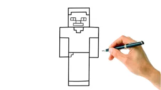 How to draw Steve from Minecraft ✏️ Step by step tutorial 💜 | Small Artists