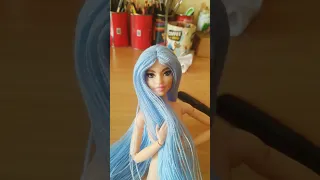 Barbie doll hair rerooting