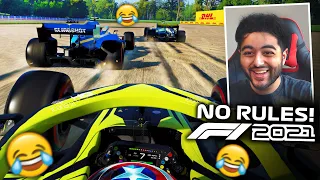 NO RULES RACING AT IMOLA ON F1 2021 ONLINE WITH A FULL GRID!