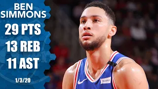 Ben Simmons drops 29-13-11 in 76ers vs Rockets matchup | 2019-20 NBA Highlights