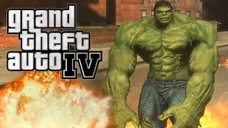 GTA 4 THE HULK IN GTA! (Hulk Mod Funny Moments)