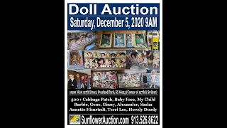 Doll Auction - Saturday, December 5, 2020 at 9AM