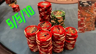 Massive 5/5/10 Game - Opponents Have 20K Stacks - Kyle Fischl Poker Vlog Ep 124