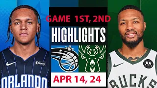 Orlando Magic Vs Milwaukee Bucks  1ST,2ND Qtr APR 14,2024| NBA Season