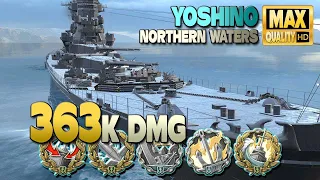 Cruiser Yoshino: 363k on map Northern Waters - World of Warships
