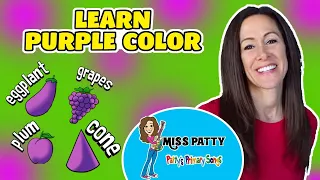 Learn Colors | Purple is the Color of the Day Children's Song by Patty Shukla | Sign Language