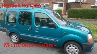 Renault kangoo micro camper /boot camper part 1 fold up bed