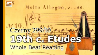 Carl Czerny, Etude Op 299 No.10 -School of Velocity -  Whole Beat Metronome Reconstruction