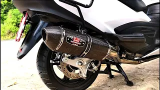 Yoshimura R77 Carbon Full System Exhaust with Suzuki Burgman 650 Raw Sound