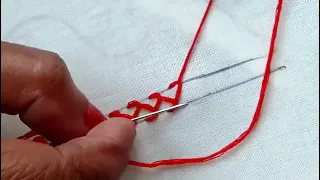 Easy Border Hand Embroidery//Embroidery for beginners