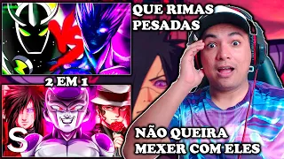 2 EM 1 Muzan, Black Freeza e Madara | Vilão | Sting - Garou Cósmico VS. Alien X | Combate de Rimas