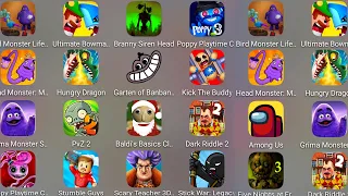 Grimace Monster Scary,Garten Of Banban 4,Poppy Playtime Chapter 3,Freddy's 3,Dark Riddle,PvZ 2.....