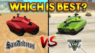 GTA 5 VS GTA SAN ANDREAS : KHANJALI TANK (WHICH IS BEST?) | GTA V Comparison To Sa |