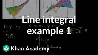 Line integral example 1 | Line integrals and Green's theorem | Multivariable Calculus | Khan Academy