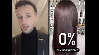 0% PEROKSIDO. Kaip išeiti iš juodos plaukų spalvos visiškai jų nepažeidus? Geriausias grožio salonas