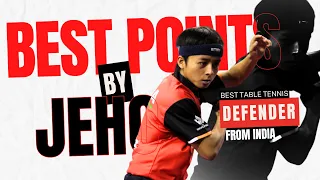 Best Table Tennis Defender From India Jeho | Best Points #tabletennis