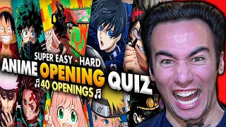 ANIME OPENING QUIZ 🎶 (40 OPENINGS) **HARD**