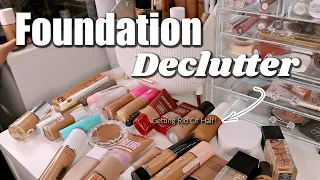 FOUNDATION COLLECTION & DECLUTTER 2024 | Getting Rid Of HALF Of My Collection