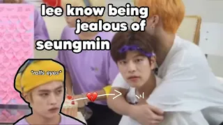 lee know being jealous of seungmin :)